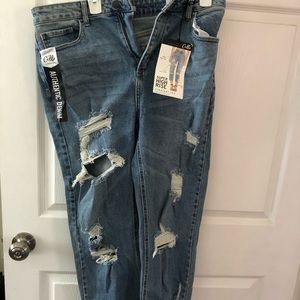 High rise straight leg jeans